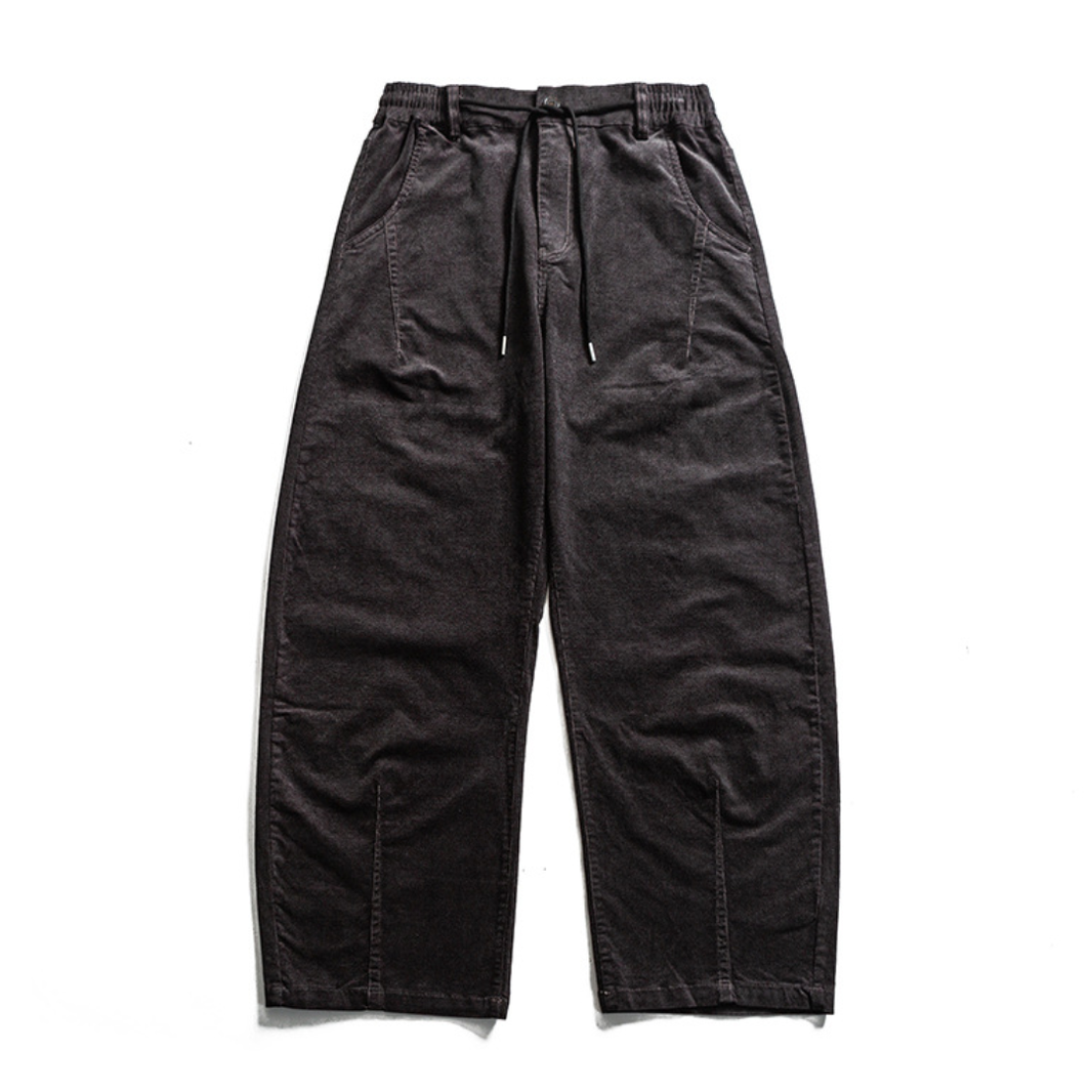 Brushed Canvas Hem Dart Balloon Pants N1663 ダークパープル