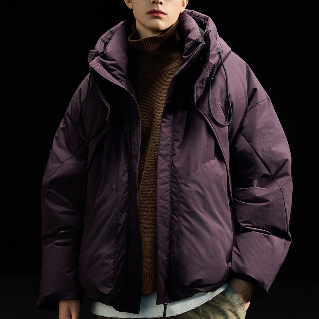 【Y.M.ORIGINAL】ホワイトダックダウン　ボリューム　フードジャケット　N855