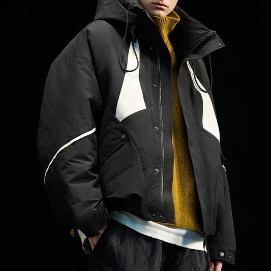 【Y.M.ORIGINAL】ホワイトダックダウン　バイカラー　ジャケット　N860