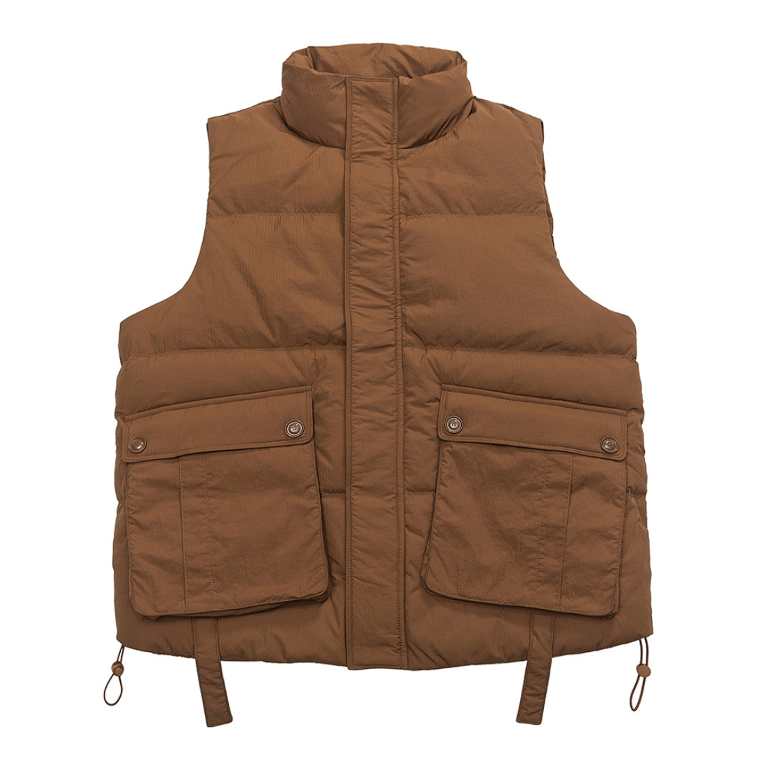 Faux layered wool polo collar knit N748