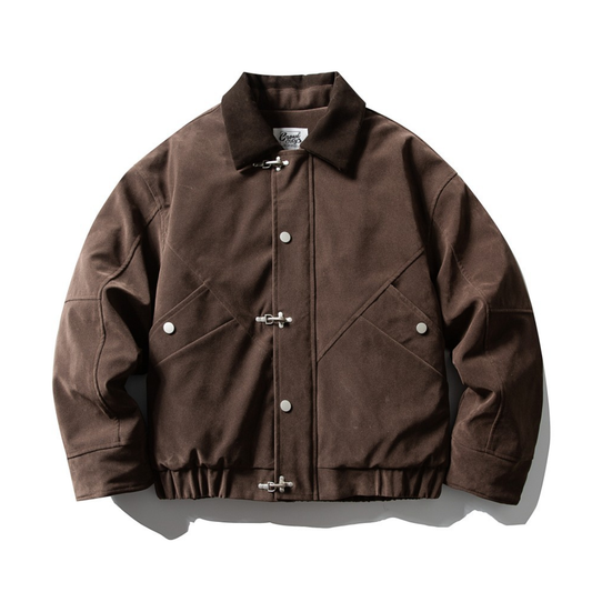 Faux layered wool polo collar knit N748