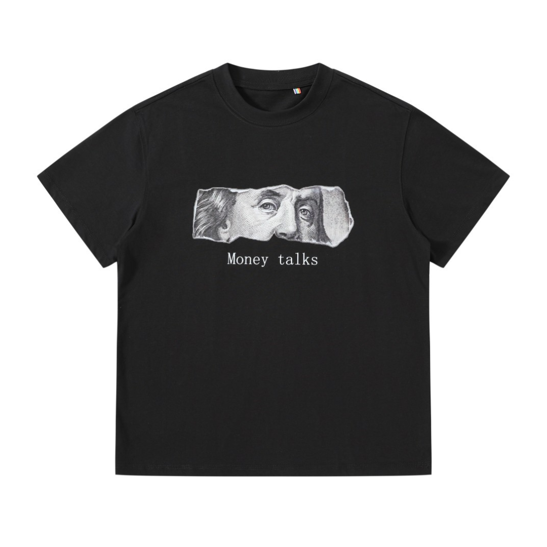 【Money talks】コットン　グラフィックTシャツ　N1617