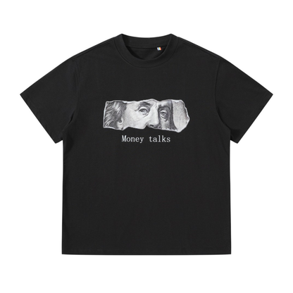 【Money talks】コットン　グラフィックTシャツ　N1617