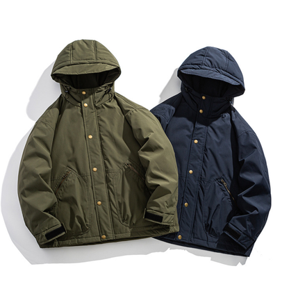 ホワイトダウン　スナップボタン　フードジャケット　N1022