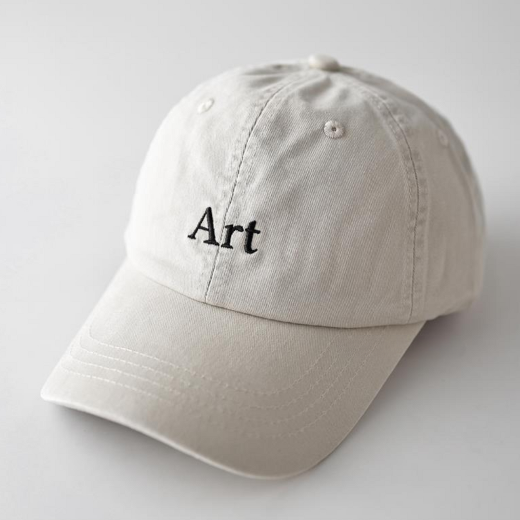 [Art] Front logo embroidered cap N592 ライトベージュ