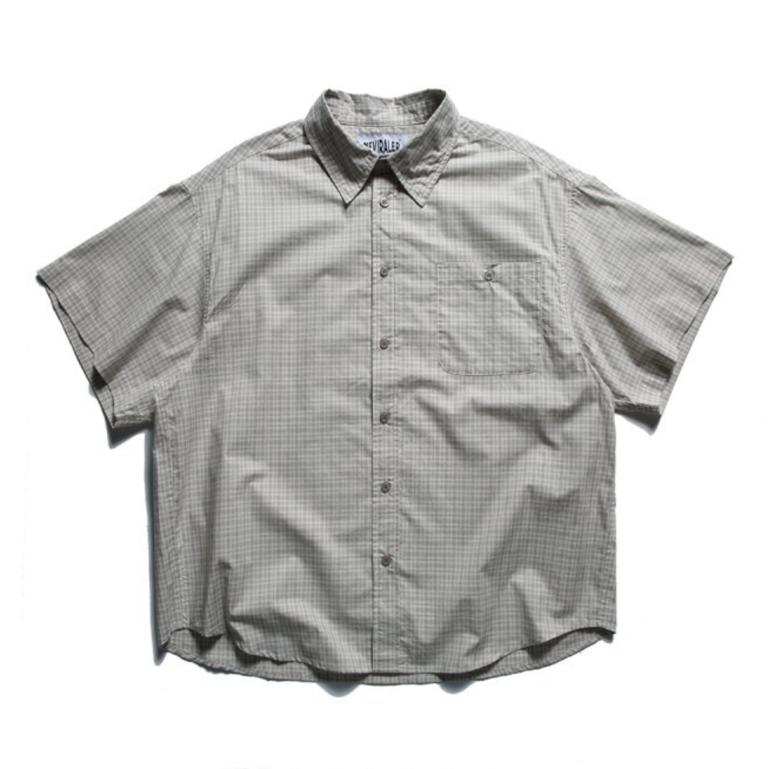 シックチェック　バックタック　半袖シャツ　N1498