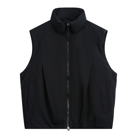 Faux layered wool polo collar knit N748