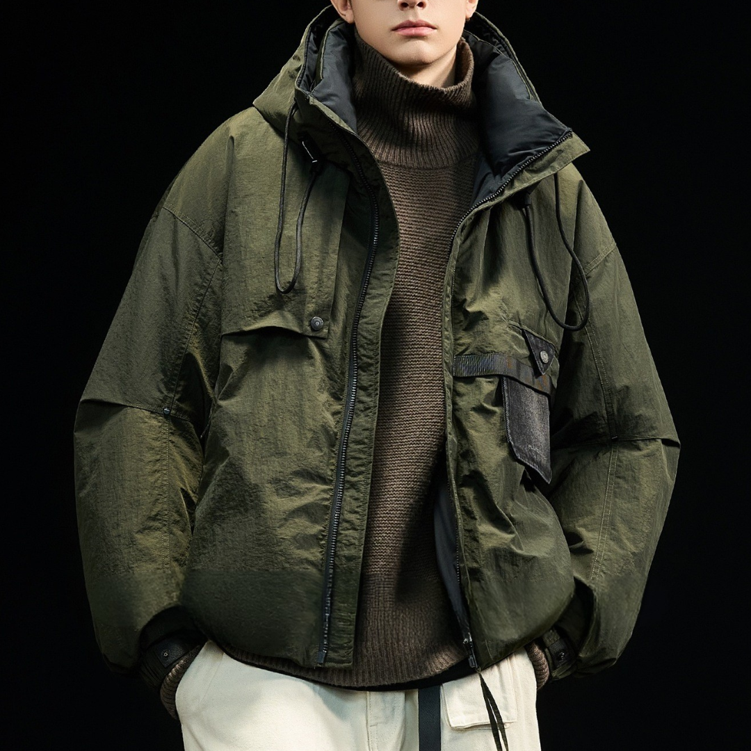 [YMORIGINAL] White Duck Down Washer PE Hooded Jacket N850