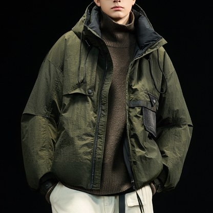 [YMORIGINAL] White Duck Down Washer PE Hooded Jacket N850