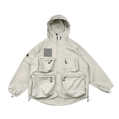 ランダムポケット　ドローコード　フードジャケット　N1334