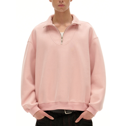 メランジ　ハーフジップ　スウェットシャツ　N1258