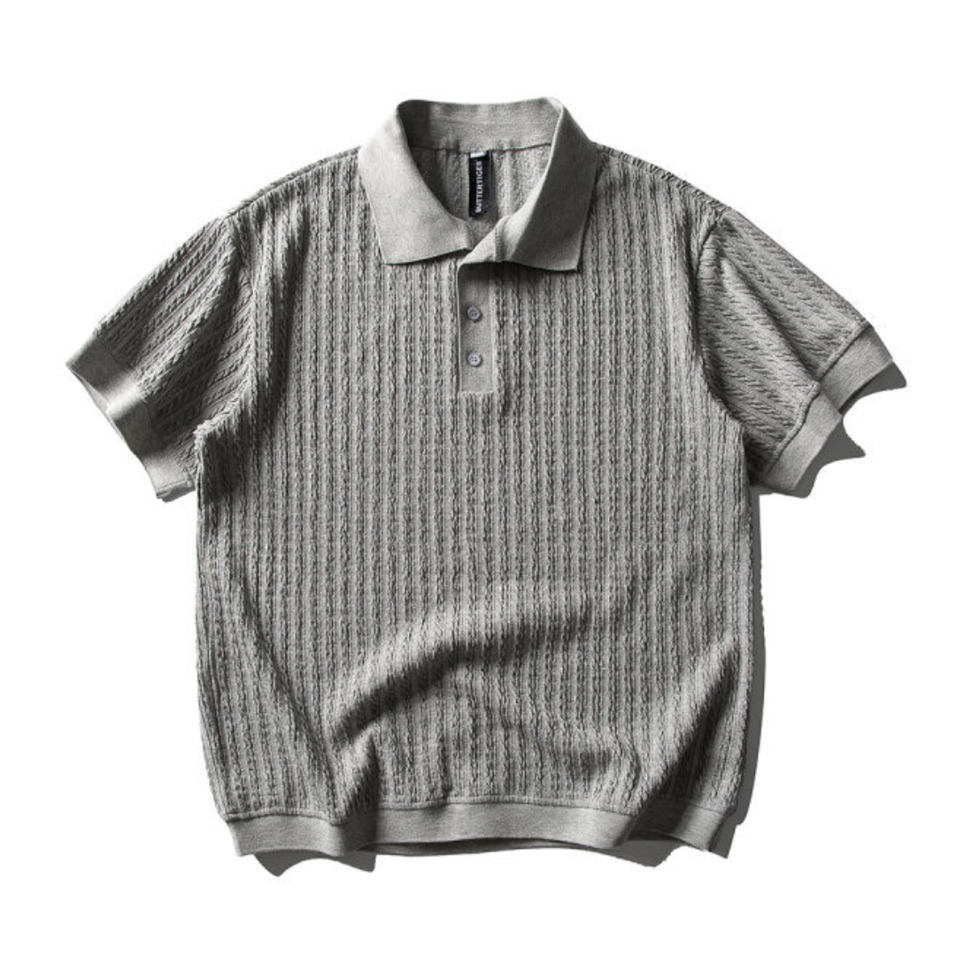 ケーブルニット　ポロシャツ　N1509