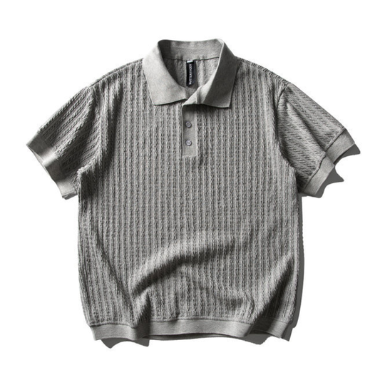 ケーブルニット　ポロシャツ　N1509