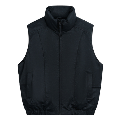 Faux layered wool polo collar knit N748