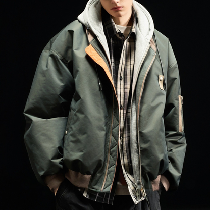 [YMORIGINAL] White Duck Down Faux Layered Jacket N853