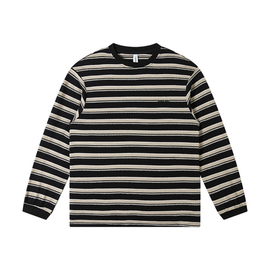 コットンポリ　マルチボーダー　長袖Tシャツ　N1683