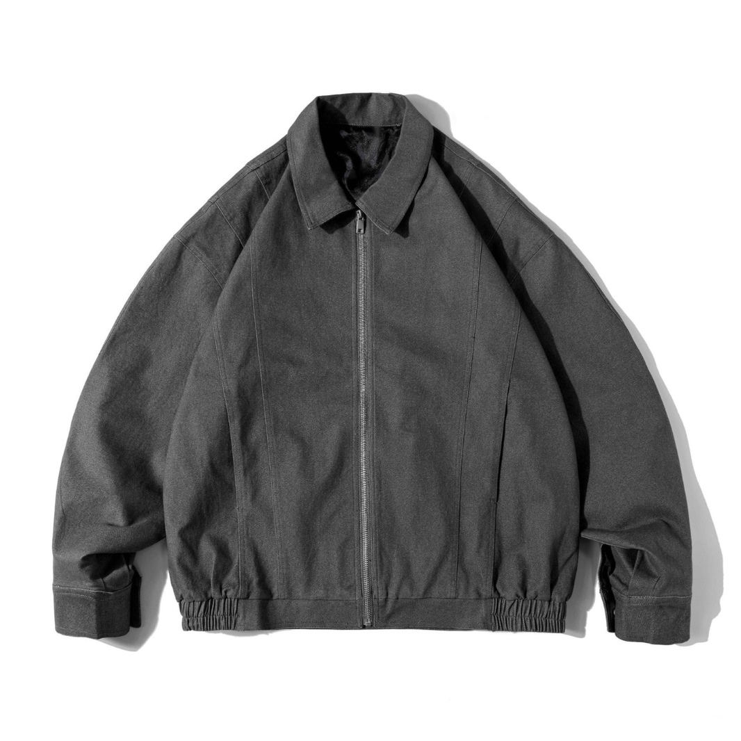 Cotton Tencel Zip-up Jacket N1254 dark gray