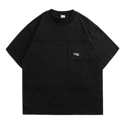 ミニマルロゴ　フロント切り替え　Tシャツ　N407