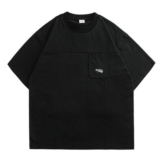 ミニマルロゴ　フロント切り替え　Tシャツ　N407