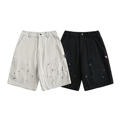 ペイント　ワーク　ハーフパンツ　N325