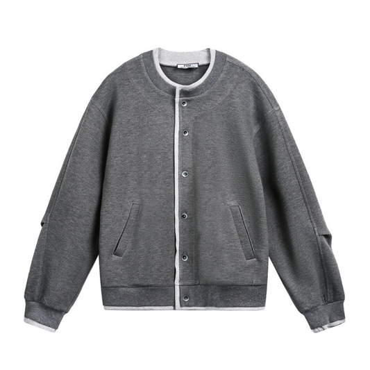 Faux layered wool polo collar knit N748