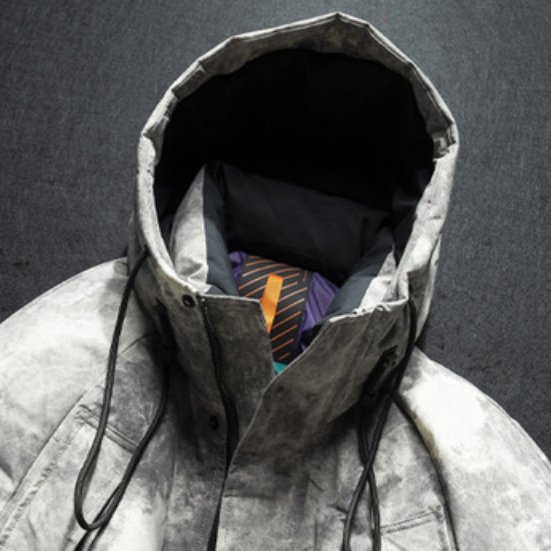 [YMORIGINAL] White Duck Down Fog Color Hooded Jacket N843