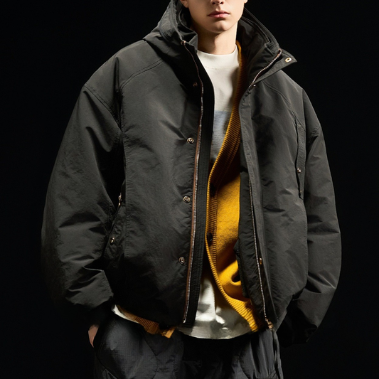 【Y.M.ORIGINAL】 ホワイトダックダウン　コンパクト　フードジャケット　N958