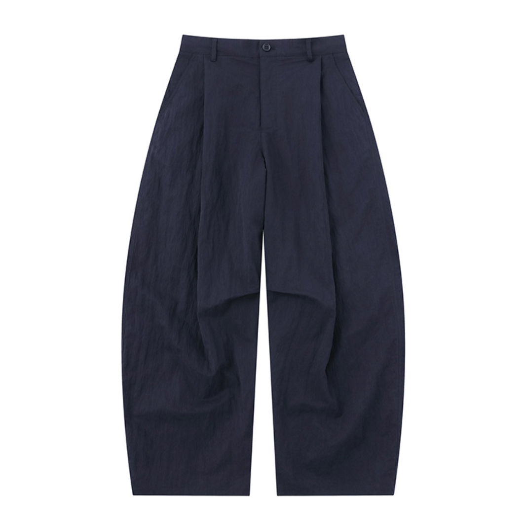 Washed Nylon Over Tucked Chino Pants N1662 ブラック