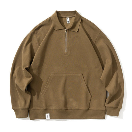 ハーフジップ　カノコポロシャツ  B668