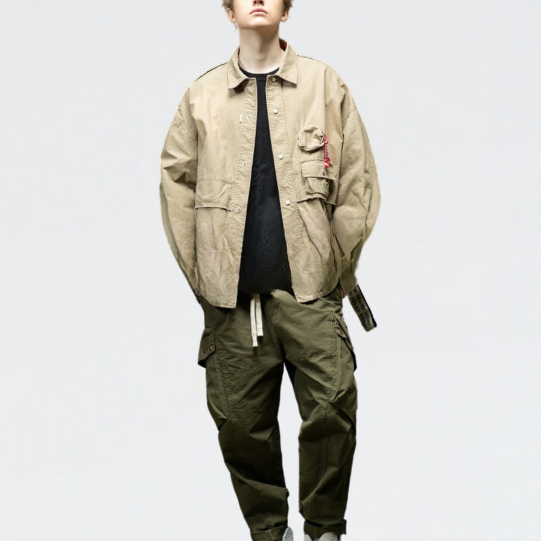 【Y.M.ORIGINAL】Pouch pocket　シャツジャケット　C127