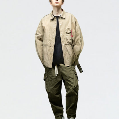 【Y.M.ORIGINAL】Pouch pocket　シャツジャケット　C127