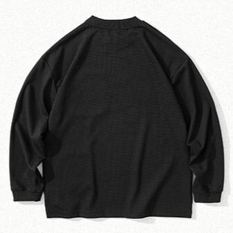 ポケット付き　ヘビーワッフル長袖Ｔシャツ　B759