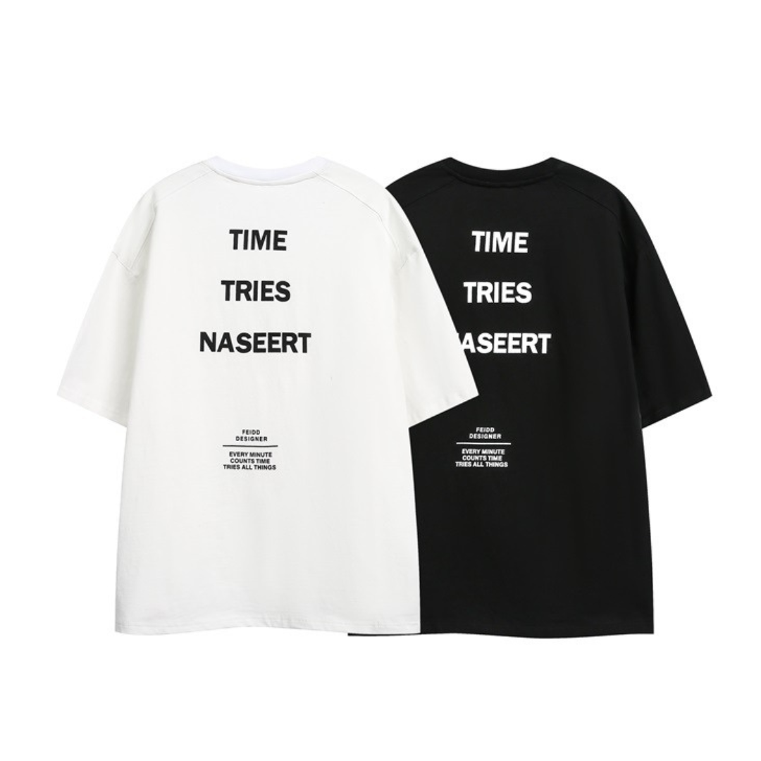 【TIME TRIES NASEERT】　プリントTシャツ　N445