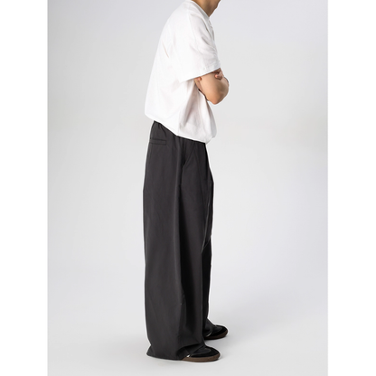 Tencel Cotton Wide Barrel Pants N741