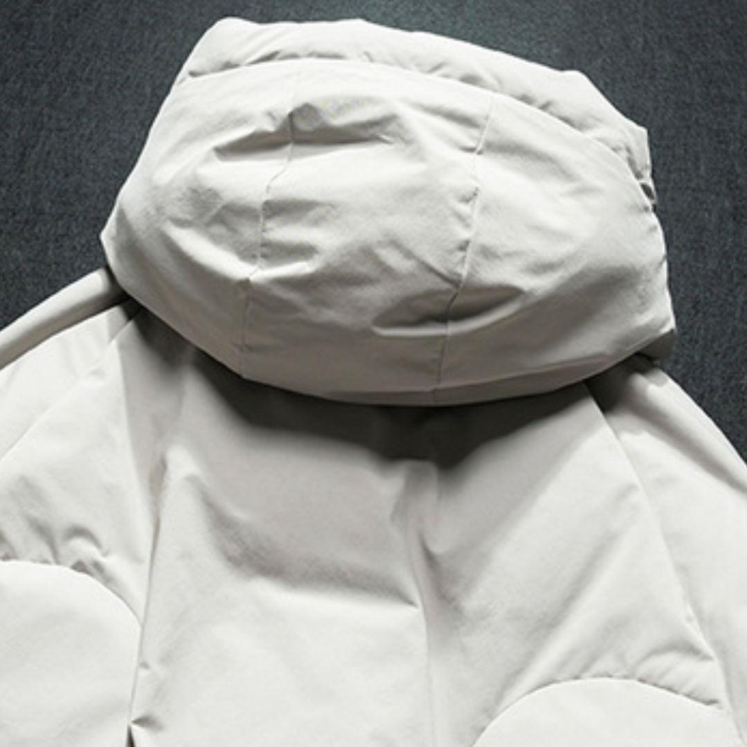 【Y.M.ORIGINAL】ホワイトダックダウン　ボリューム　フードジャケット　N855