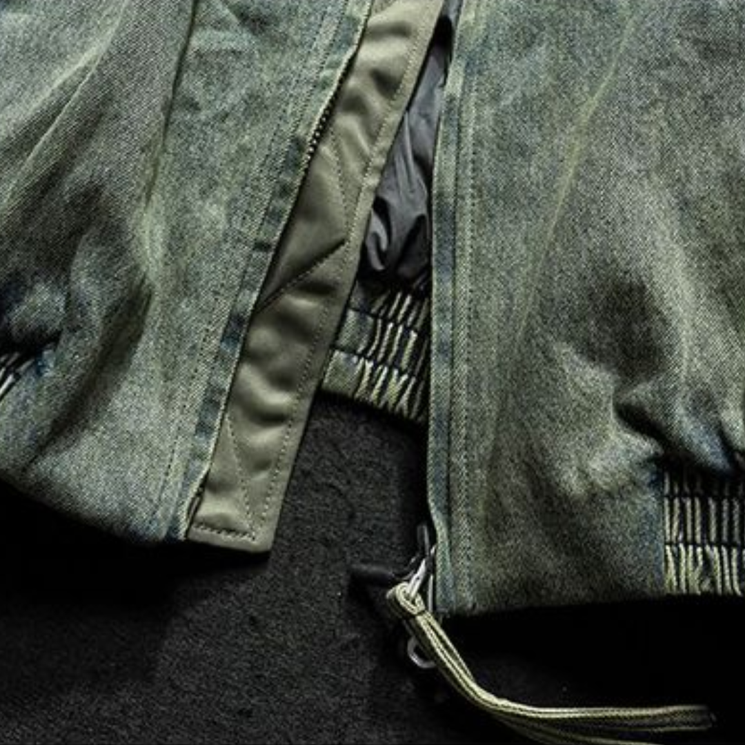 【Y.M.ORIGINAL】ホワイトダックダウン　デニムコンビ　ジャケット　N847