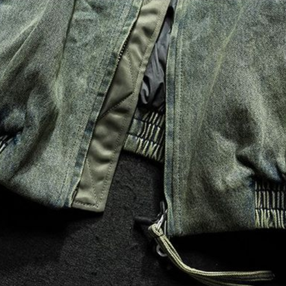 【Y.M.ORIGINAL】ホワイトダックダウン　デニムコンビ　ジャケット　N847