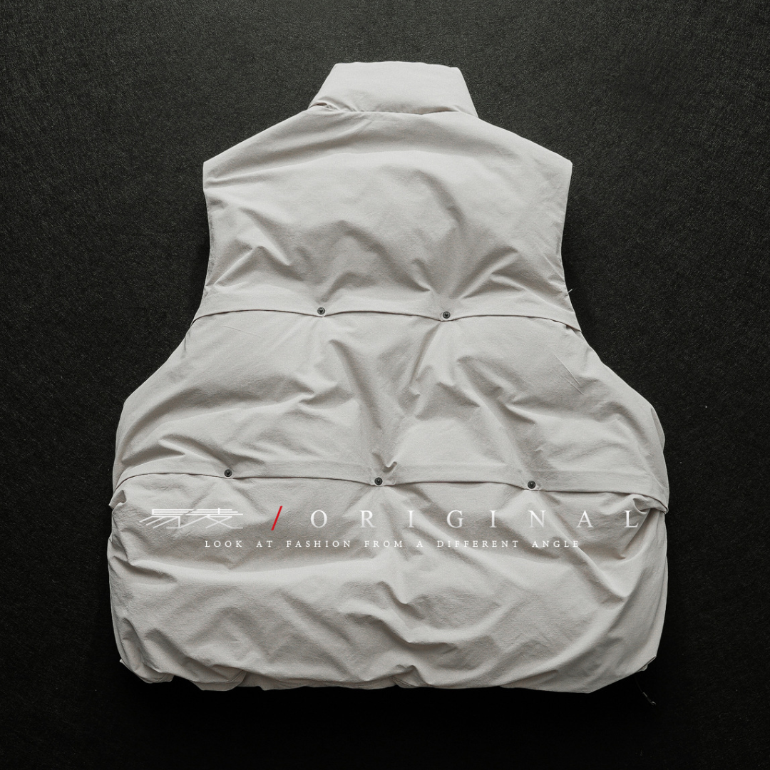 [YMORIGINAL] White Duck Down Fly Front Vest N870