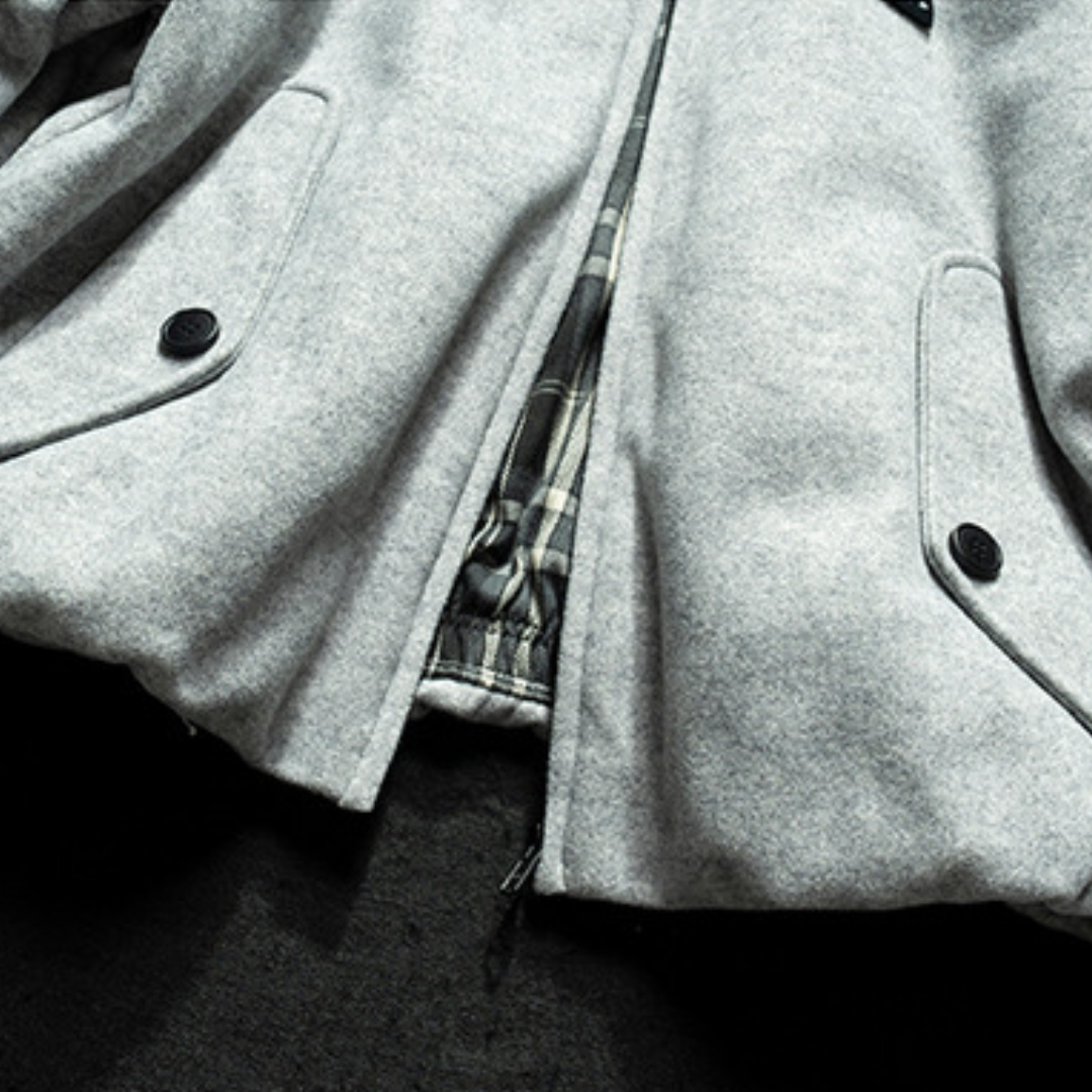 [YMORIGINAL] White Duck Down Woolly PE Stand Jacket N851