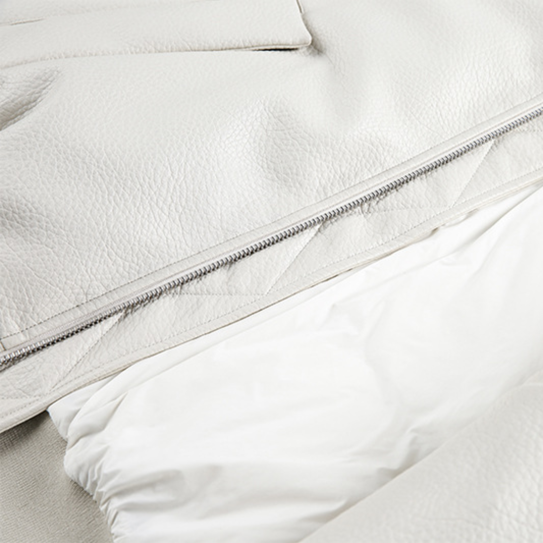 Faux layered wool polo collar knit N748