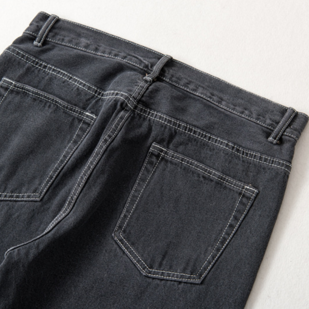 ウォッシュドデニム　ストレートパンツ　N1399