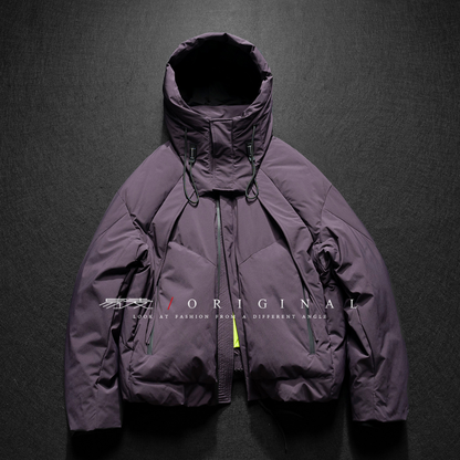 【Y.M.ORIGINAL】ホワイトダックダウン　ボリューム　フードジャケット　N855