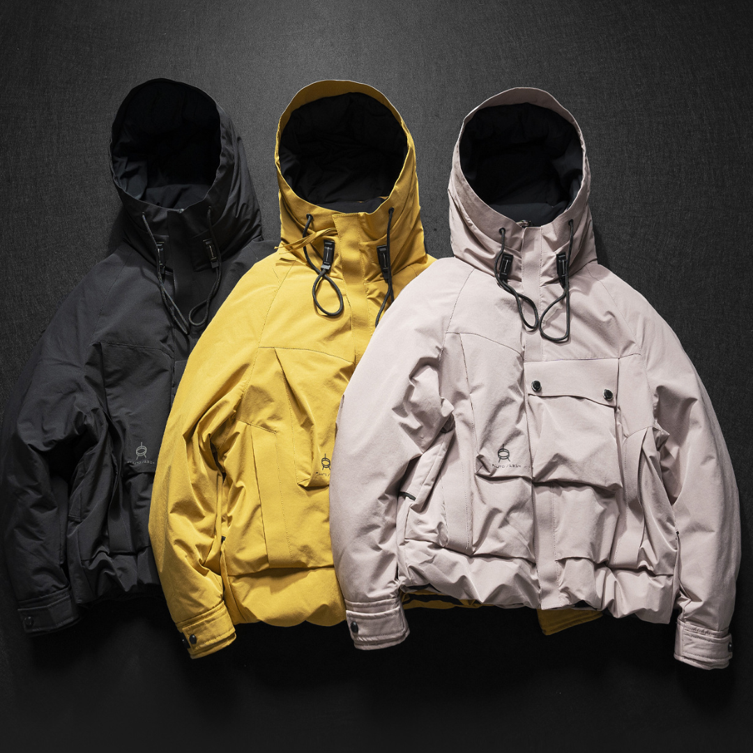 [YMORIGINAL] White Duck Down Big Pocket Hooded Jacket N849