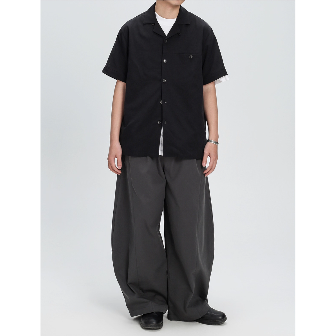 Tencel Cotton Wide Barrel Pants N741