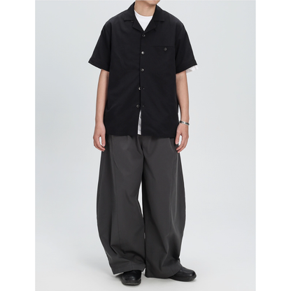 Tencel Cotton Wide Barrel Pants N741