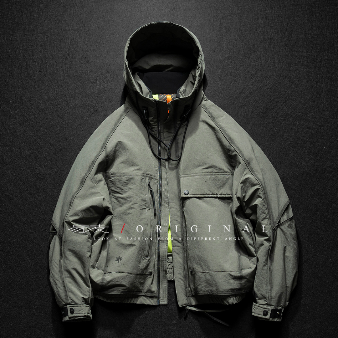 [YMORIGINAL] Arm slit, big pocket, short down jacket N858