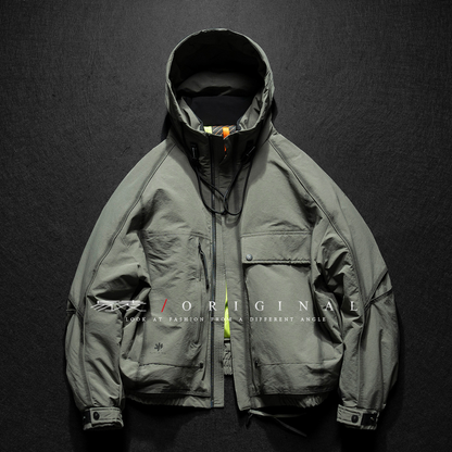 [YMORIGINAL] Arm slit, big pocket, short down jacket N858