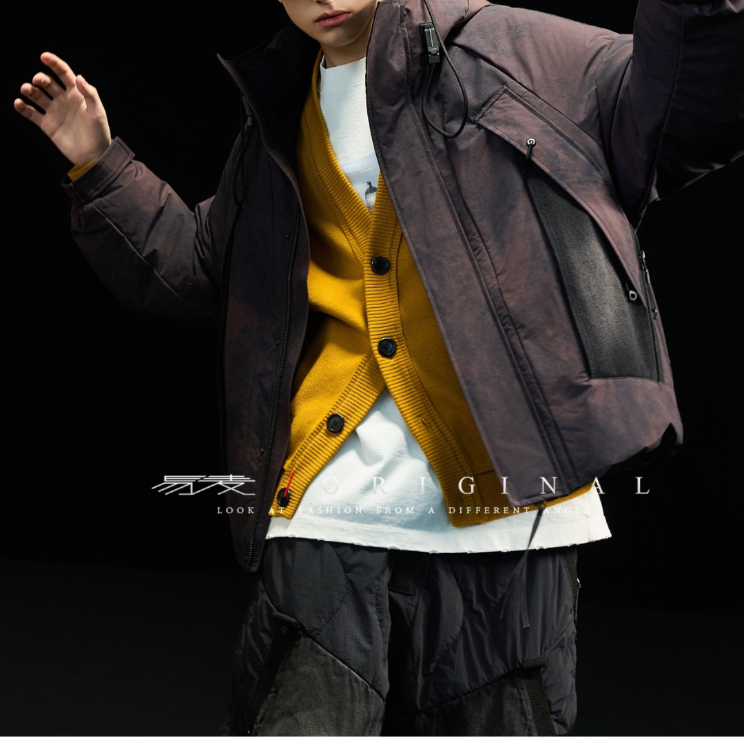[YMORIGINAL] White Duck Down Fog Color Hooded Jacket N843