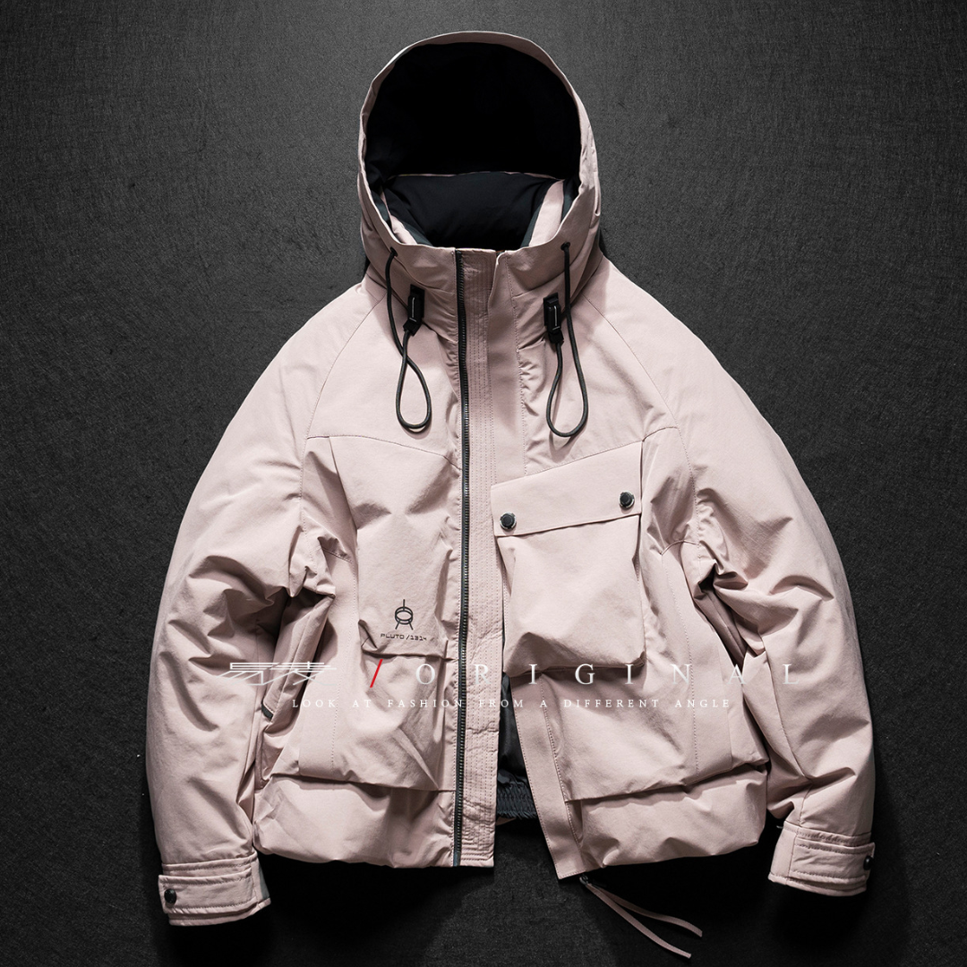 [YMORIGINAL] White Duck Down Big Pocket Hooded Jacket N849