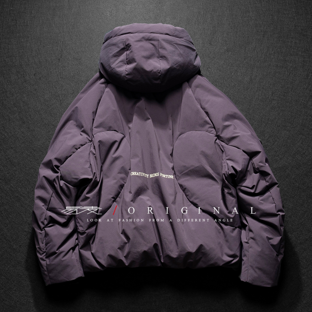 【Y.M.ORIGINAL】ホワイトダックダウン　ボリューム　フードジャケット　N855